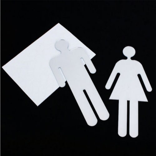 3D Man  Woman Bathroom Toilet Signs_500x500